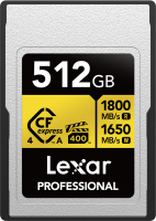 Karta pamięci Lexar CFexpress 4.0 Pro Gold R1800/W1650/SW1000 512 GB