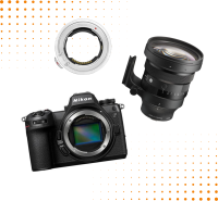 Aparat Nikon Z 6III + Obiektyw Sigma 135 mm F/1.4 DG Art Sony E + Adapter Megadap Sony E to Nikon Z Autofocus Pro+ (ETZ21 Pro+)