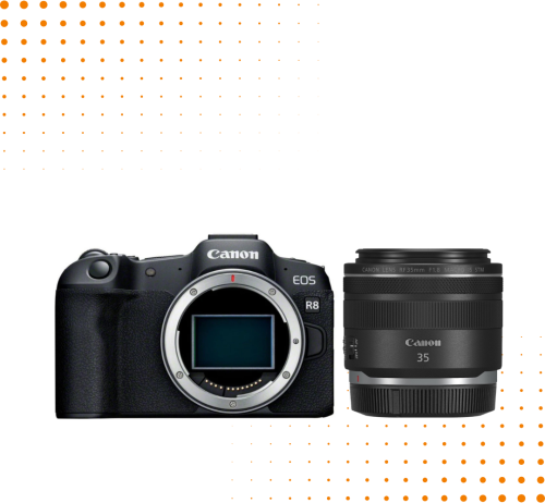 Aparat Canon EOS R8 + RF 35 mm f/1.8 IS Macro STM