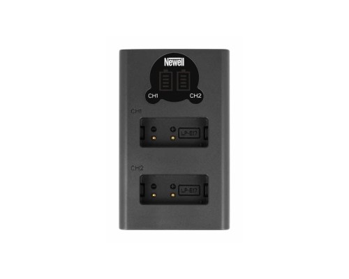 Ładowarka dwukanałowa Newell LCD-USB-C do akumulatorów LP-E17 Canon