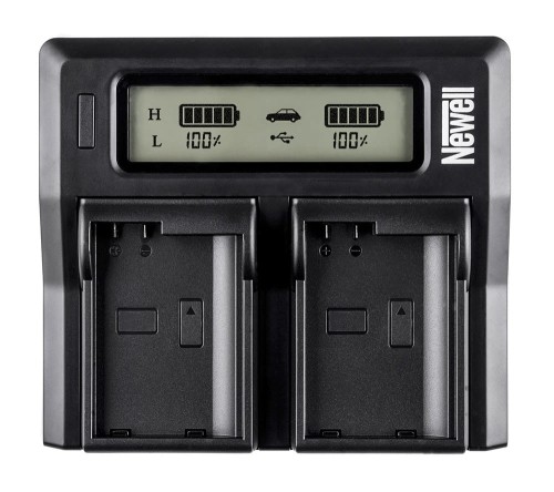 Ładowarka dwukanałowa Newell DC-LCD do akumulatorów NP-T125 Fujifilm GFX