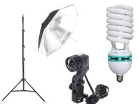 Zestaw studyjny lampa 400 W + parasol i statyw 230cm