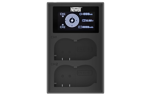 Ładowarka dwukanałowa Newell FDL-USB-C do akumulatorów EN-EL15 Nikon