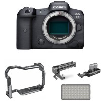 Aparat Canon EOS R5 Body + Lampa LED Newell + klatka i akcesoria Smallrig 