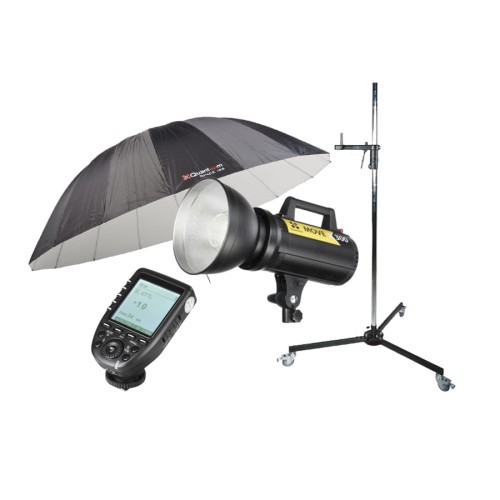 Zestaw studyjny do fotografii dziecięcej i rodzinnej | Move X 300, Statyw GlareOne Hightower Glide, Navigator X2, Space 185cm z dyfuzorem | PREMIUM