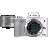 Aparat Canon EOS M50 Mark II + obiektyw EF-M 15-45 mm f/3.5-6.3 (Biały)