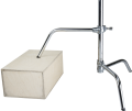 notopstryk 40" Master C-Stand With Sliding Leg & Quick-Release System - Silver