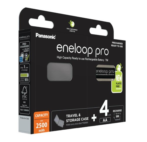Akumulatory Panasonic Eneloop Pro AA 2500mAh 4 szt + etui