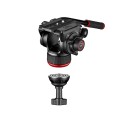Statyw video Manfrotto Twin Alu z dolną rozpórką + Głowica 504X