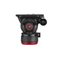 Statyw video Manfrotto Twin Alu z dolną rozpórką + Głowica 504X