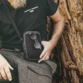 Wotancraft ZIPPER POUCH Charcoal Black canvas Notopstryk