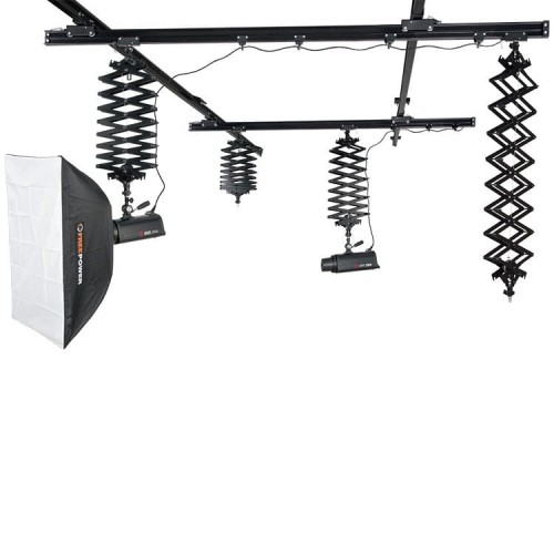 sufitowy system zawieszania lamp z 4 pantografami do 15 kg freepower