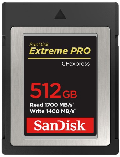 Karta Sandisk 512GB 1700/1400 MB/s Extreme Pro CFexpress Type B Notopstryk