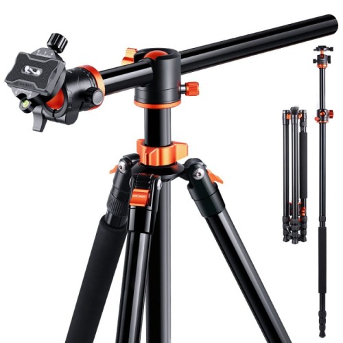 Statyw K&F Concept SA254T1 240 cm z kolumną łamaną i fukcją monopodu + Głowica kulowa
