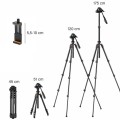 Statyw K&F Concept K234A0/KF09115 177 cm z uchwytem do telefonu + Głowica 3D