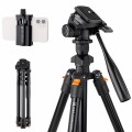 Statyw K&F Concept K234A0/KF09115 177 cm z uchwytem do telefonu + Głowica 3D