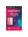 Kabel do tetheringu Mathorn 2m 10Gbps 60W USB A-C90 Magenta