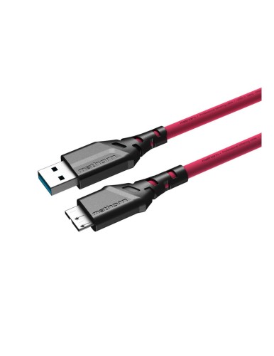 Kabel do tetheringu Mathorn 5m 10Gbps USB A - Micro B Magenta