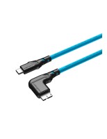 Kabel do tetheringu Mathorn 5m 10Gbps USB C - Micro B 90 Niebieski