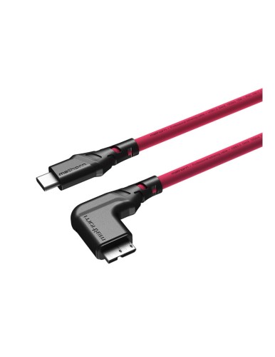 Kabel do tetheringu Mathorn 5M 10Gbps USB C - Micro B 90 Magenta