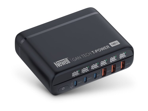 Ładowarka sieciowa Newell GaN Tech T-power 140 W z zestawem adapterów
