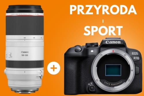 Aparat Canon EOS R10 + Canon RF 100-500 mm f/4.5-7.1 L IS USM