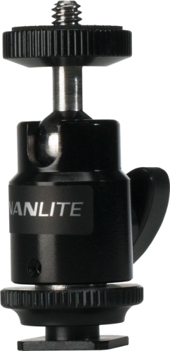 Mini głowica kulowa Nanlite z adapterem gorącej stopki