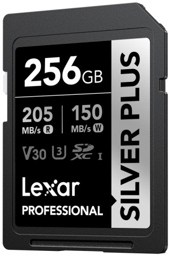 Karta pamięci Lexar Professional SILVER Plus SDXC 256GB R205/W150 V30