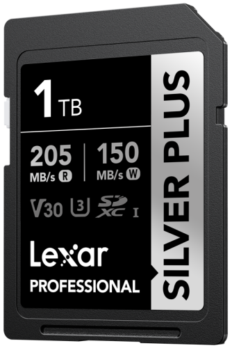 Karta pamięci Lexar Professional SILVER Plus SDXC 1TB R205/W150 V30