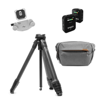 Zestaw Peak Design Statyw Travel Tripod Carbon + Uchwyt Capture v3 + Torba Sling 10L Ash + Synco GRATIS!