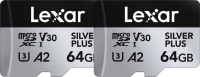 Karta pamięci Lexar microSDXC Silver Plus 64 GB UHS-I  V30 1066x- 2pack