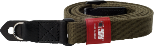 ACAM-100A  Slim & Soft Cloth Camera strap - Leica Mmirrorless (wRing) Khaki 01.png