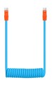 Kabel Newell USB-C - USB-C 100 W, 1,5 m, silikonowy, spiralny, niebiesko-pomarańczowy_01_HD.jpg
