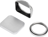 Zestaw osłony obiektywu NiSi JetMag Pro Lens Hood, Uv Filter & Cap do Fujifilm X100  | Srebrny