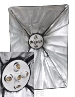 LAMPA światła ciągłego na 5 żarówek + softbox 60x90cm
