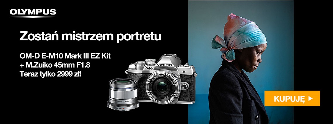 Olympus OM-D E-M10 III EZ Kit + 45 mm f/1.8 xs 2999 zł
